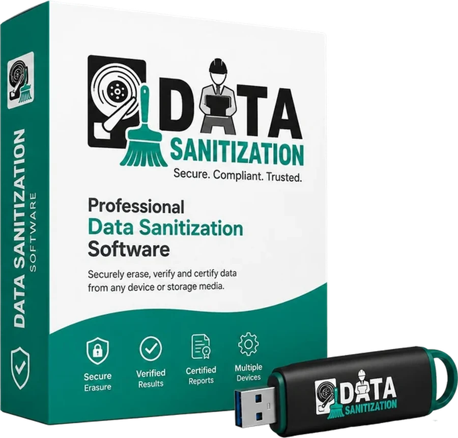 Data Sanitization Pro software box with bootable USB drive